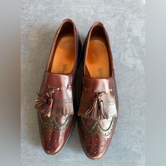 Allen Edmond Arlington Wingtip Kiltie Tassel Loafer Mens SZ10.5 Burgundy Leather main image 8